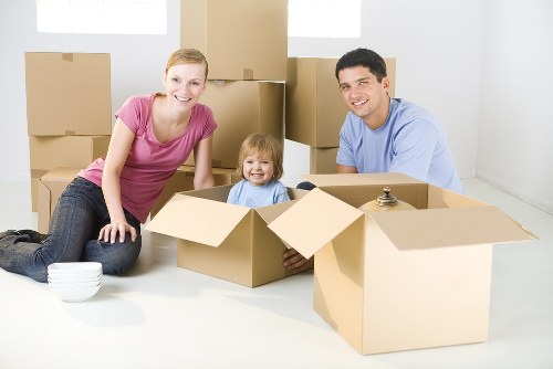 Professional removal services in Stockwell with packed boxes ready for moving day