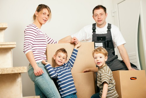 Removal team loading furniture carefully for a local Stockwell move