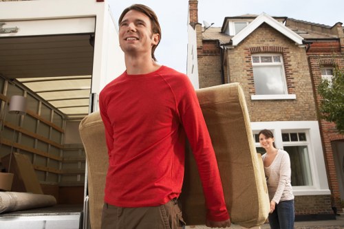 Professional movers handling a flat move in Stockwell
