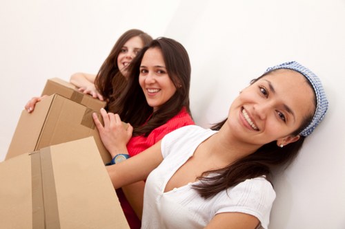 Packed household items ready for a Stockwell home removal