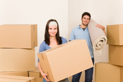 Organised flat removals in Stockwell with labelled boxes and secured furniture