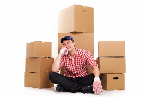 Prepared moving boxes and furniture for man and van service